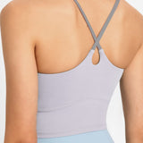 Millennia Crisscross Back Scoop Neck Sports Cami