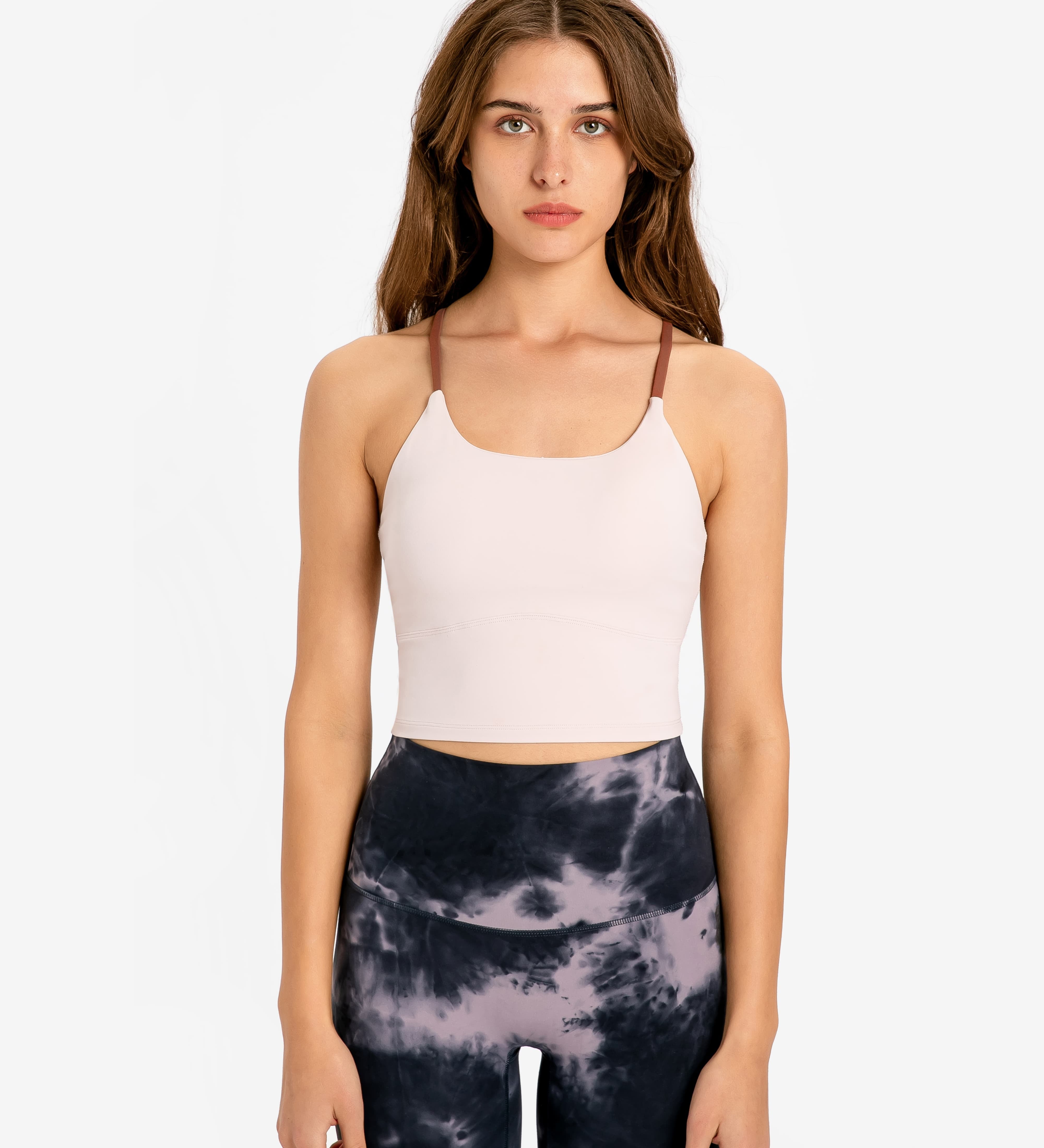 Millennia Crisscross Back Scoop Neck Sports Cami