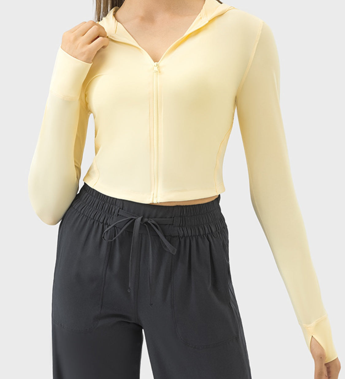 Millennia Zip Up Hooded Long Sleeve Active Outerwear