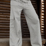 Drawstring Active Pants with Pockets