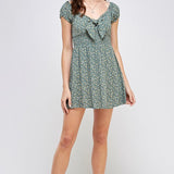 Sarah Floral Print Tie Front Dress