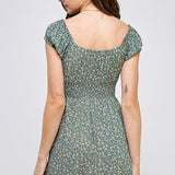 Sarah Floral Print Tie Front Dress