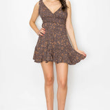 Karra Floral Knot Tie  Dress