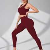 Scoop Neck Wide Strap Top and Pants Active Set