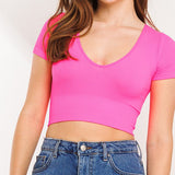 Aimee Seamless Top - Fuchsia