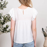 Hayley Woven Top - White