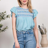 Hayley Woven Top - Jade