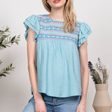 Hayley Woven Top - Jade