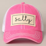 Salty Canvas Patch Mesh Back Baseball Cap