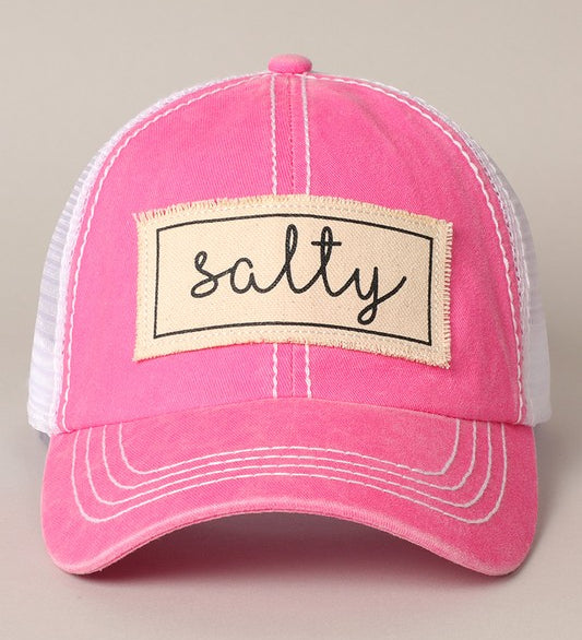 Salty Canvas Patch Mesh Back Baseball Cap