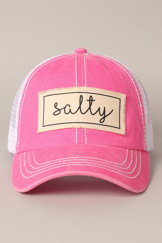 Salty Canvas Patch Mesh Back Baseball Cap