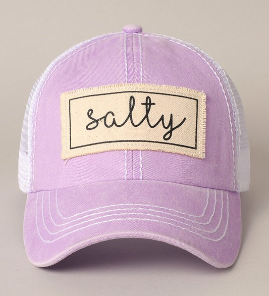 Salty Canvas Patch Mesh Back Baseball Cap