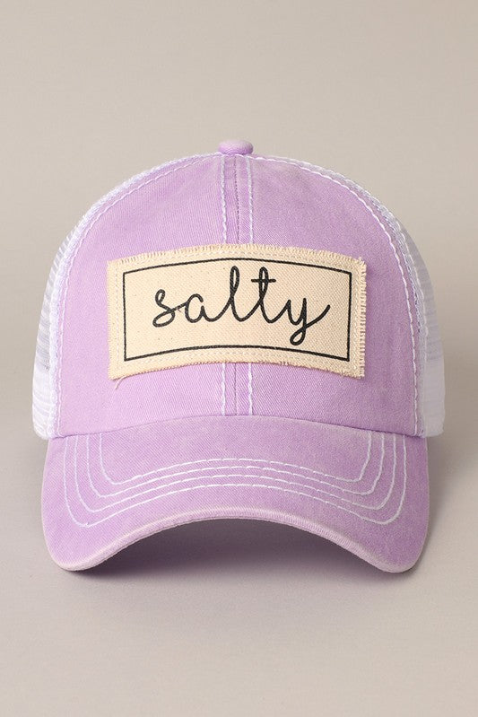 Salty Canvas Patch Mesh Back Baseball Cap