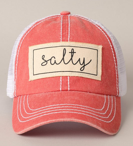 Salty Canvas Patch Mesh Back Baseball Cap