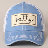 Salty Canvas Patch Mesh Back Baseball Cap