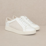 Pearlescent Paneled Sneakers