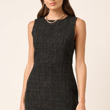 Mittoshop Tweed Sleeveless Mini Dress