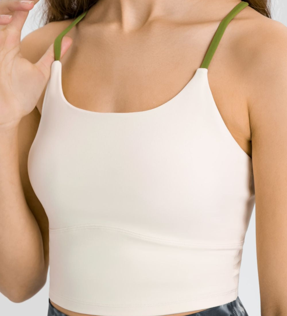 Millennia Crisscross Back Scoop Neck Sports Cami