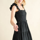 And The Why Smocked Ruffled Tiered Dress