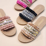 Sandy Tassel Decor Flat Sandals