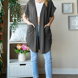 Cassandra Short Sleeve Cardigan - Charcoal