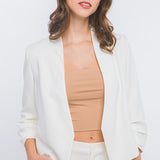 Irish Open Blazer Jacket - white