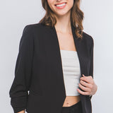 Irish Open Blazer Jacket - black