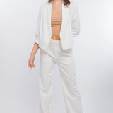 Irish Open Blazer Jacket - white