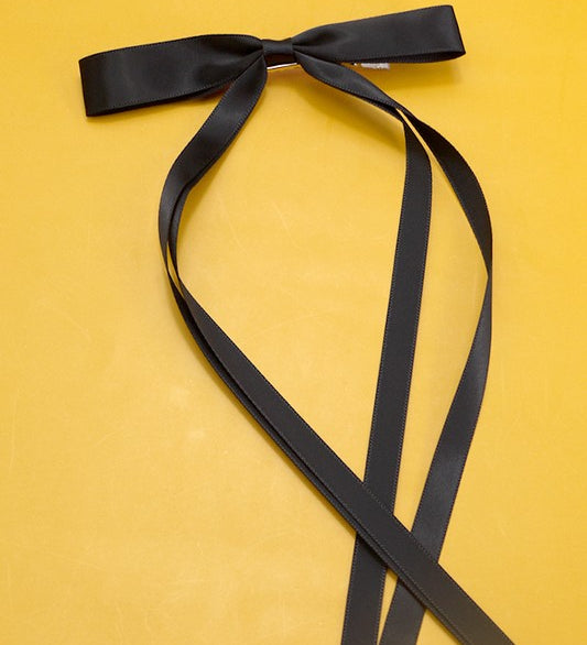 Long Bow Satin Hair Clip