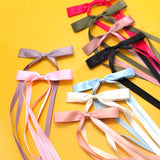 Long Bow Satin Hair Clip