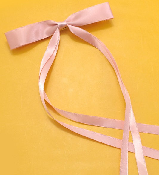 Long Bow Satin Hair Clip