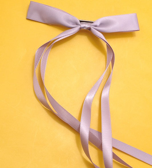 Long Bow Satin Hair Clip