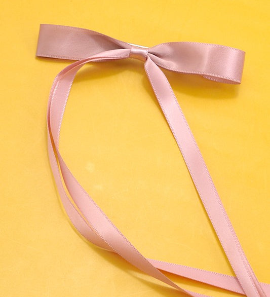Long Bow Satin Hair Clip