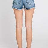 High Rise Striped Patched Shorts