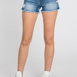 High Rise Striped Patched Shorts