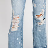 Distressed Vintage Straight Pants