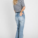 Distressed Vintage Straight Pants