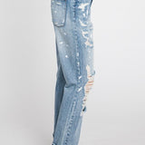 Distressed Vintage Straight Pants