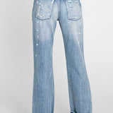 Distressed Vintage Straight Pants