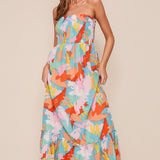 Vivian Floral Print Maxi Dress