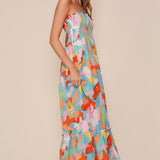 Vivian Floral Print Maxi Dress