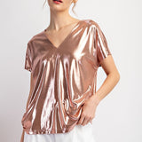 Amara Metallic Top