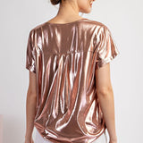 Amara Metallic Top