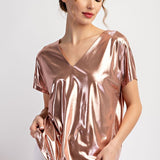 Amara Metallic Top