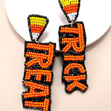 Trick Or Treat Seed Bead Drop Earrings