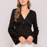 Sandra Lace Trim Top