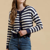 Mila Stripe Knit Cardigan