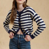 Mila Stripe Knit Cardigan