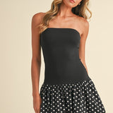 Polka Bubble Mini Dress