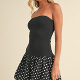 Polka Bubble Mini Dress